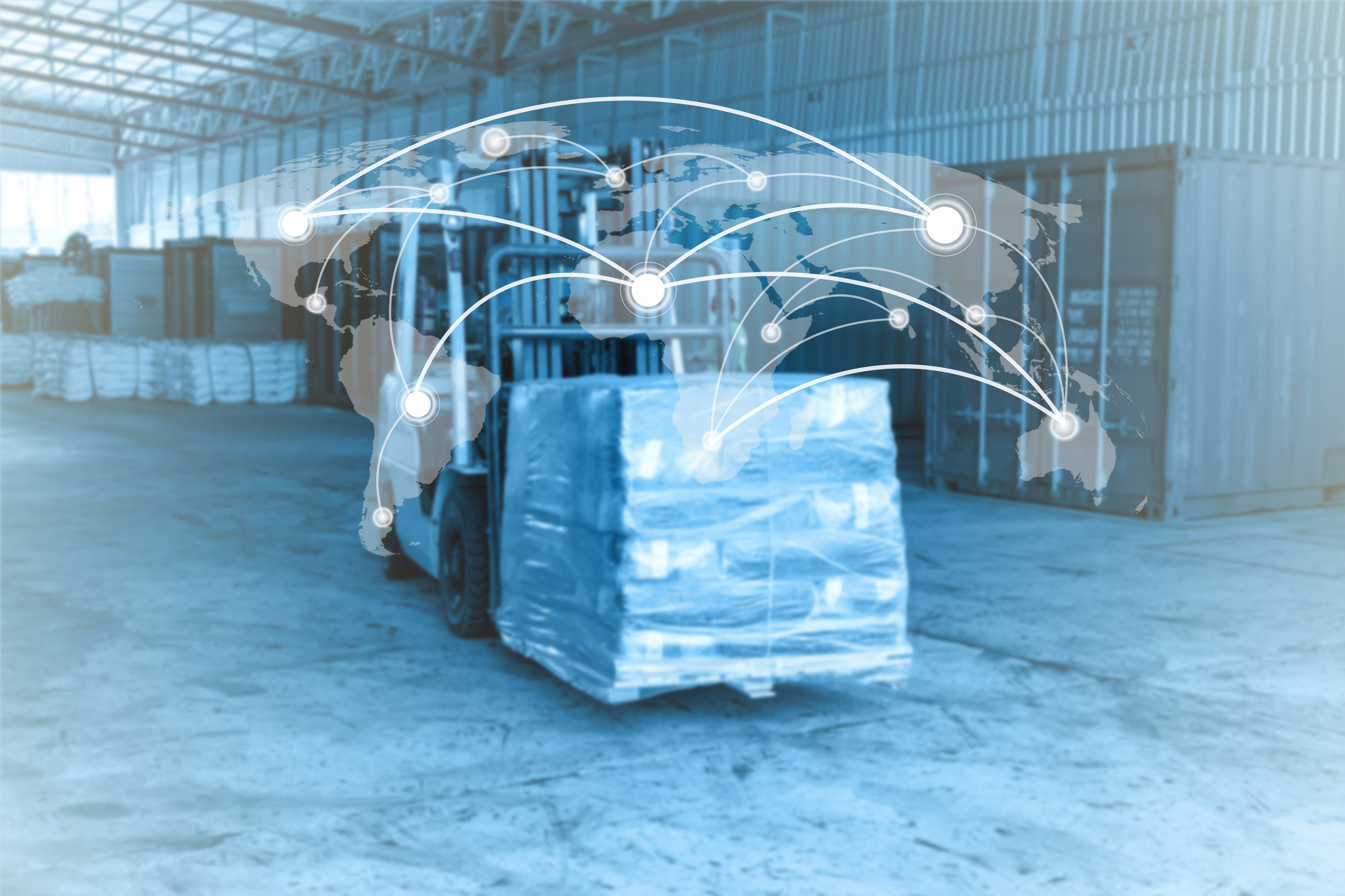 digital-composite-image-icons-map-warehouse