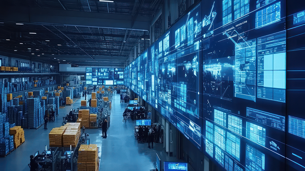 large-warehouse-with-multiple-digital-screens-displaying-data-information