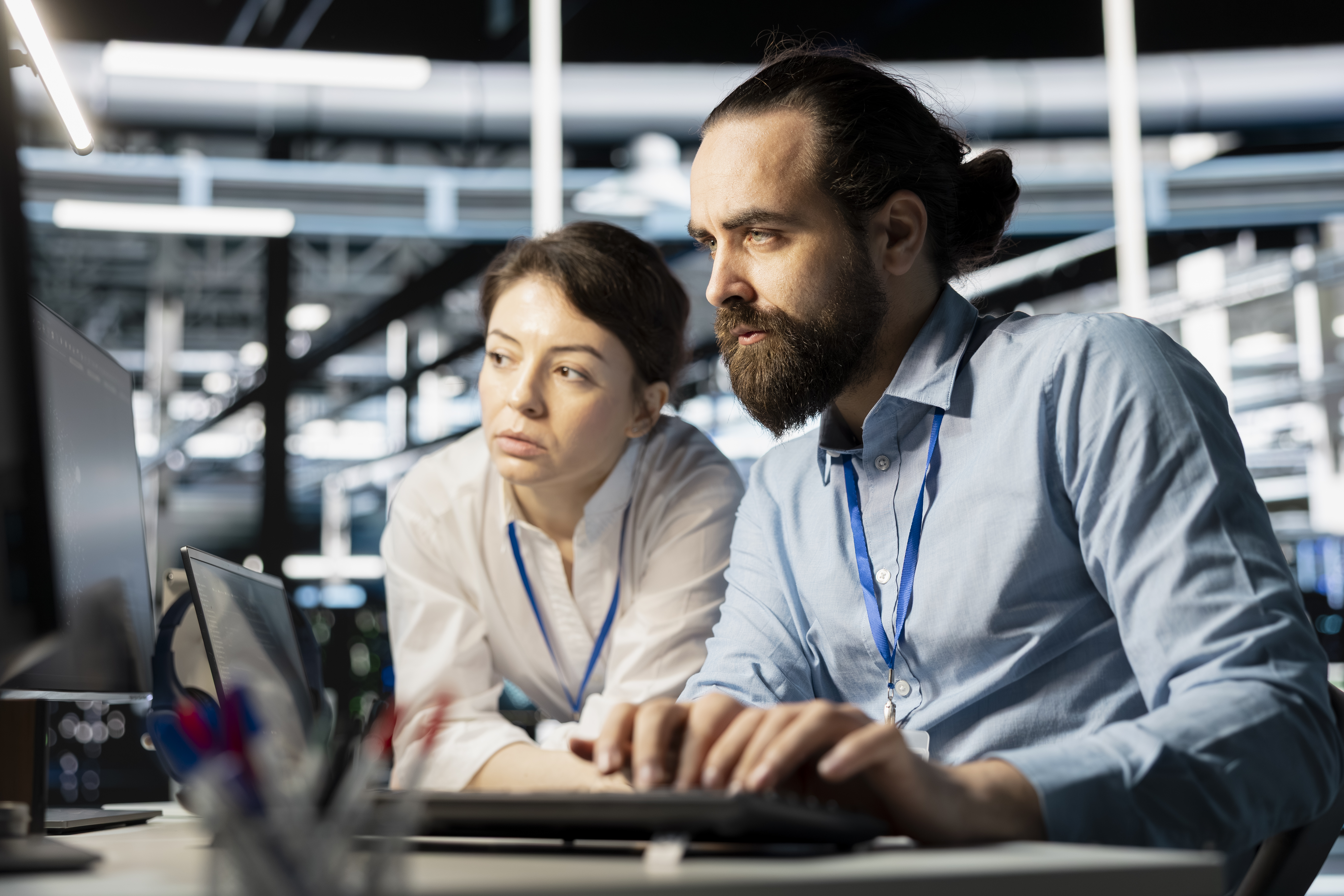 data-center-coworkers-doing-brainstorming-running-diagnostic-scripts